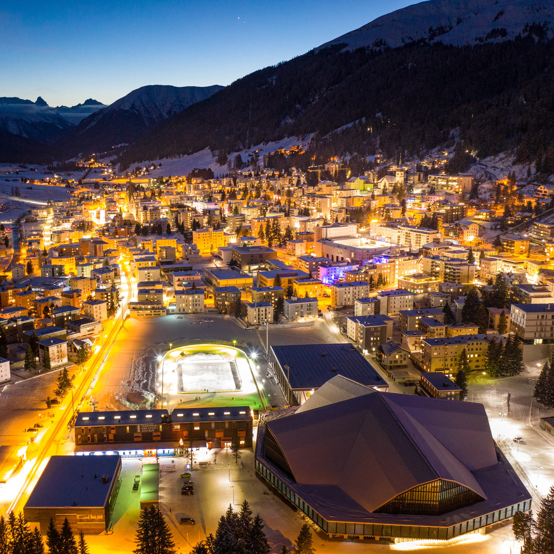 Winter mountain landscape in Davos